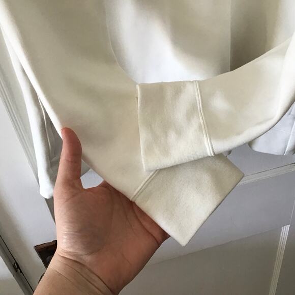 Nike Cream Mock Neck Sweatshirt with Adjustable zippered back Large - Picture 5 of 8